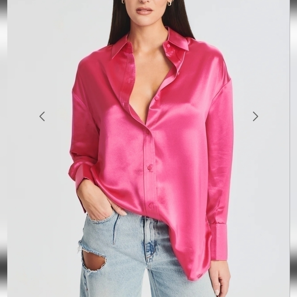 NWT SER.O.YA Hot Pink Mel Top
